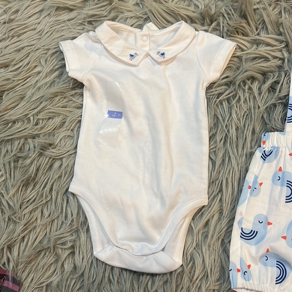 Jacadi Paris 3 months romper and matching undershirt - Picture 2 of 6